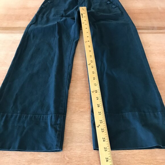 DL1961 Hepburn Wide Leg Pants Women 26 Blue High Rise Button Accent Stretch - Picture 8 of 16